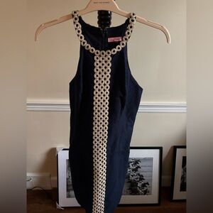 LILY Pulitzer Navy Mini Dress - Gold Detail